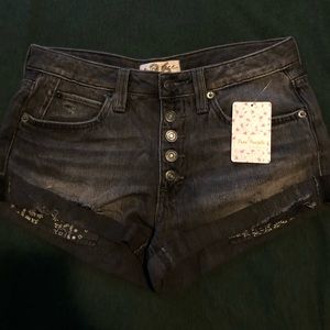 Free People Romeo rolled cut off shorts